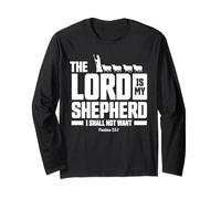 The Lord Is My Shepherd Psalms 23:1 Scripture Christians Manga Larga