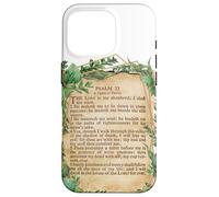 The Lord is My Shepherd Salmo 23 Leaf Art Design Religious Carcasa para iPhone 16 Pro