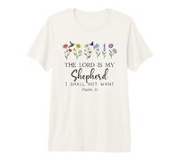 The Lord is My Shepherd Shirt,Psalm 23 Apparel Christian God Camiseta Premium
