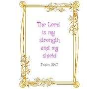 The Lord is My Strength and My Shield Psalm 28:7 Notebook/Journal for Christian Women and Girls, 7 x 10 Inches, 110 Pages, Narrow Ruled with ... notebook for any and all of your needs.