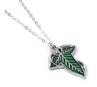 The Lord of The Rings El Señor de los Anillos Lorien Leaf Unisex Collar Plateado Plata De Ley