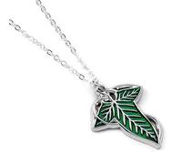 The Lord of The Rings El Señor de los Anillos Lorien Leaf Unisex Collar Plateado Plata De Ley
