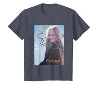 The Lord of The Rings Eowyn of Rohan Camiseta, Niños, Azul Jaspeado, 8 años