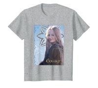 The Lord of The Rings Eowyn of Rohan Camiseta, Niños, Gris Jaspeado, 8 años
