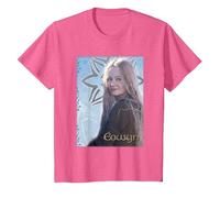 The Lord of The Rings Eowyn of Rohan Camiseta, Niños, Rosa Jaspeado, 12 años