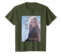The Lord of The Rings Eowyn of Rohan Camiseta, Niños, Verde Oliva, 8 años