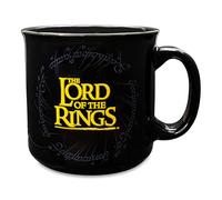 The Lord Of The Rings Gondor - Taza de café de cerámica negra para espresso, cacao, té, capacidad para 20 onzas