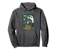 The Lord of The Rings Hero Group Sudadera con Capucha, Unisex para Adultos, Jaspeado Oscuro, L