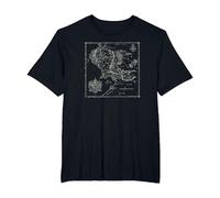 The Lord of The Rings Map of Middle Earth Camiseta, Hombre Tallas Grandes, Negro, 6X Alto