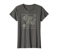 The Lord of The Rings Map of Middle Earth Camiseta, Mujer, Asfalto, S