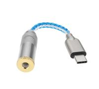 The Lord of the Tools 1 cable adaptador de audio DAC equilibrado USB tipo C a 4,4 mm, 32 bits, 384 kHz, 5N, cable auxiliar plateado de cristal único para teléfono, portátil y dispositivos tipo C