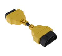 The Lord of the Tools 1 cable de extensión OBD macho a hembra de 16 pines para conectar lector de códigos de barras, escáner, herramienta, extensor de cable, negro y amarillo, 14 cm