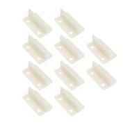 The Lord of the Tools 10 guías de plástico para puerta corredera de madera, guía inferior adecuada para puerta corredera de madera, color blanco lechoso, 44 x 26 x 17 mm