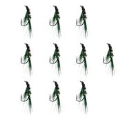 The Lord of the Tools 10 Moscas de Trucha Diawl Bach Pearly Rib Nymph de 10 LB para Pescar Trucha Arcoíris Y Marrón