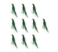 The Lord of the Tools 10 Moscas de Trucha Diawl Bach Pearly Rib Nymph de 12 LB para Pescar Trucha Arcoíris Y Trucha Marrón