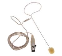 The Lord of the Tools 1pc Micrófono de Diadema XLR con Conector TA4F de 4 Pines Y Gancho para La Oreja Compatible con Transmisor de Bolsillo Inalámbrico Shure (Beige)