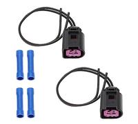 The Lord of the Tools 2 cables de enchufe generador de coche con tubos termorretráctiles 1J0973772 compatible con Audi, compatible con VW 2 pines conector alternador enchufe