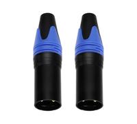 The Lord of the Tools 2 conectores XLR macho de 3 pines, conectores XLR de 3 pines en línea para micrófono, cable de micrófono, conector de audio y altavoz, color azul