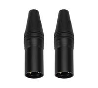 The Lord of the Tools 2 Conectores XLR Macho de 3 Pines Conectores XLR en Línea de 3 Pines para Micrófono Conector de Cable de Micrófono Conector de Altavoz de Audio Color Negro