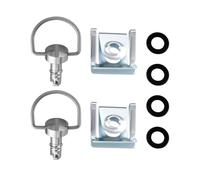 The Lord of the Tools 2 Juegos de Soporte de Carenado de Anillo en D de Liberación Rápida para Motocicleta de 17 mm para Carenados de Carreras de Motocicletas Plateados con Arandelas de Plástico