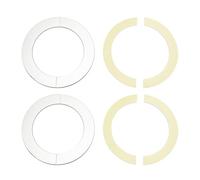 The Lord of the Tools 2 juegos de tapas decorativas para agujeros de tubería de acero inoxidable de 125 mm, roseta para tubo de escape, calefacción, tubería de horno de agua