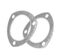 The Lord of the Tools 2 Piezas Junta Escape de 3 Pulgadas Junta de Metal para Tubo de Escape con Anillo Reforzado Brida de 3 Pernos para Cabezales Catback Axleback