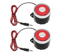 The Lord of the Tools 2 sirenas de interior con cable de 24 V CC 120 dB con conector jack de 3,5 mm, compatible con alarma GSM, alarma segura para el hogar, 2 unidades