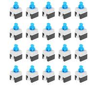 The Lord of the Tools 20 Interruptores de Botón de Bloqueo Automático de 6 Pines Interruptores de Dos Filas con Orificio Pasante Microinterruptores de Circuito de Juguete Electrónico 8x8mm