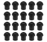 The Lord of the Tools 20 Piezas Almohadillas de Repuesto de Silicona para Auriculares Compatible con Motorola Compatible con Kenwood Radio Bidireccional Walkie Walkie Air Tube Auricular Negro