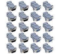 The Lord of the Tools 20 Piezas RS232 Paralelo DB9 Puerto Serie 9 Pines D Sub Macho/Hembra Conector Adaptador para Computadora con Cubierta de Plástico