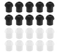 The Lord of the Tools 20 tapones de silicona de repuesto para los oídos compatibles con Motorola, compatibles con Kenwood Radio bidireccional Talkie Walkie, 10 unidades en negro y 10 piezas blancas