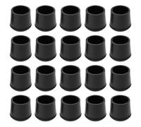 The Lord of the Tools 20pcs Tapas de Goma Negras para Patas de Silla de 25mm Tapas Ciegas para Extremos de Tubos de Muebles Patas de Mesa Y Sillas Protectores de Suelo