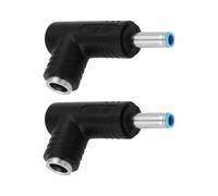 The Lord of the Tools 2X Adaptador de Corriente CC de 90 Grados 240 W Conector Hembra de 5,5x2,5mm A Enchufe Macho de 4,5x3,0mm para Conversión de Conexión de Alimentación de Computadora Portátil