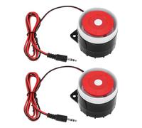 The Lord of the Tools 2X Sirenas de Interior con Cable de 12 V CC Y 120 DB Minisirena con Conector Jack de 3,5 Mm Compatible con gsm Alarma de Seguridad para El Hogar