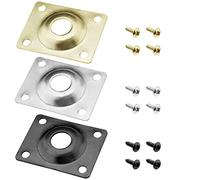 The Lord of the Tools 3 placas rectangulares para toma de guitarra, con 12 tornillos de fijación para guitarra eléctrica, bajo, 1 dorado, 1 plateado y 1 negro