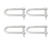 The Lord of the Tools 4 Piezas Grilletes en D de 10 Mm de Acero Inoxidable 316 de Forma Larga con Perno de Ojo para Deportes Acuáticos Jardinería Paisajismo Y Actividades Al Aire Libre