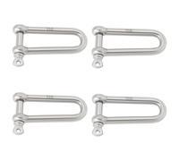 The Lord of the Tools 4 Piezas Grilletes en D de 8 Mm de Acero Inoxidable 316 de Forma Larga con Perno de Ojo para Deportes Acuáticos Jardinería Paisajismo Y Actividades Al Aire Libre