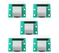 The Lord of the Tools 5 Piezas Placa de Conexión de Conector RJ45 Adaptador de Puerto de Red de 8 Pines Placa de Prueba para Sistema de Red Doméstico O de Oficina Enchufe Horizontal