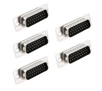 The Lord of the Tools 5 Unidades Conector DB26 de 26 Pines Puerto Serie Macho de Tres Filas para Unidad de Control Automático Caja Registradora