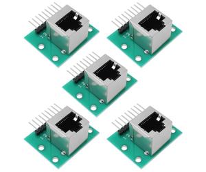 The Lord of the Tools 5pcs Placa de Conexión de Conector RJ45 de Adaptador de Puerto de Red de 8 Pines Placa de Prueba para Sistema de Red Doméstico U Oficina Enchufe Vertical
