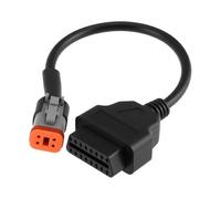 The Lord of the Tools Cable adaptador de diagnóstico OBD2 de 4 pines a 16 pines compatible con motocicletas Har-ley Davidson