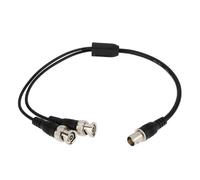The Lord of the Tools Cable divisor BNC coaxial en Y BNC hembra a doble BNC macho, cable adaptador para sistema CCTV, radio módem, cámara, longitud total 40 cm, divisor BNC 2 en 1, cable de puente