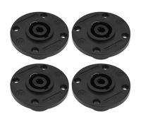 The Lord of the Tools Conector de Chasis Redondo de 4 Polos con Brida Y Contactos Rectos 4 Unidades Compatible con Neutrik NA4LJ NA4LJX NL4MP NL4MPR NL4FC NL4FX NL4 Y NL2 Series NL2FC