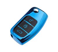 The Lord of the Tools Funda para llave de coche, de TPU, 3 botones, a prueba de caídas, color azul, compatible con Ford Focus, Fiesta, C-Max, S-Max, Kuga Mondeo MK4