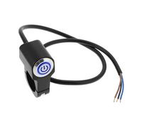 The Lord of the Tools Interruptores de Manillar con Reinicio Automático para Motocicleta 12V 10A CNC para Intermitentes de Moto Y Scooter (luz Azul)