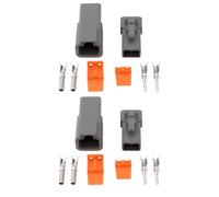 The Lord of the Tools Juego de 2 Conectores Impermeables de 2 Pines DTP04-2P DTP06-2S Compatible con Deutsch para Automóviles Motocicletas Y Camiones.