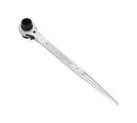 The Lord of the Tools Llave de Trinquete de 19mmx22mm de Acero Al Cromo Vanadio Llave de Andamio de Doble Cabezal de 12 Puntas con Extremo Cónico para Proyectos de Construcción Garaje Y Bricolaje