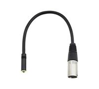 The Lord of the Tools Mini-Jack de 3,5 mm, estéreo, TRS, hembra a adaptador macho XLR de 3 pines, audio, convertidor línea de cable, cable de 0,3 m, color negro.
