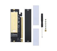 The Lord of the Tools NVME PCIE Adaptador M.2 NVME SSD a PCI Express adaptador con disipador de calor Almohadilla térmica M Key Interface Card Soporte PCIe x16 Ranura Soporte PCI Express 3.0 x4