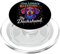 The Lords Blessing Dachshund Dog Faith Fun Colorido Diseño PopSockets PopGrip para MagSafe
